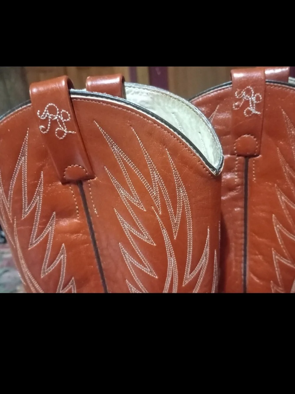 Vintage Ralph Lauren Brown Leather Western Cowboy Boots - Rare Find! Size 7